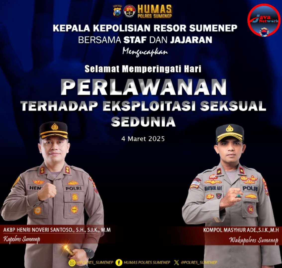 Polres Sumenep Gaungkan Perlawanan Terhadap Eksploitasi Seksual di Hari Dunia