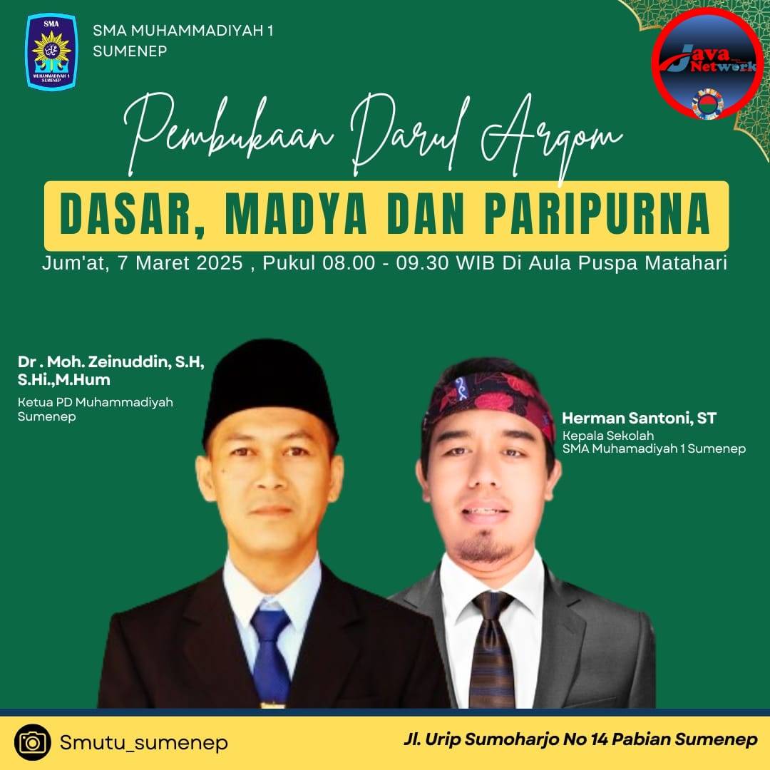 Ketua PDM Sumenep Bersama Kepala SMA Muhammadiyah 1 Sumenep