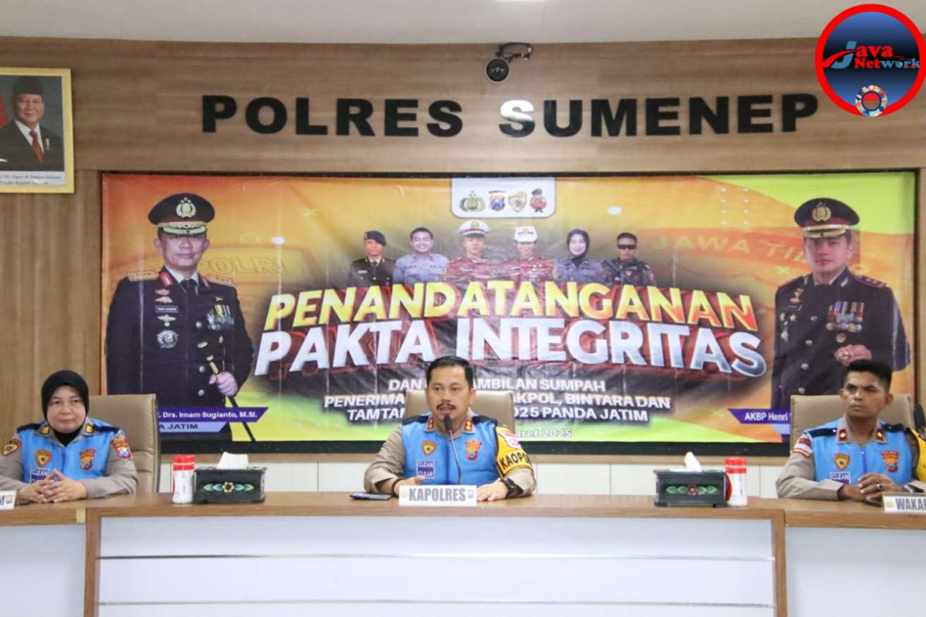 Polres Sumenep Gelar Penandatanganan Pakta Integritas Seleksi Penerimaan Anggota Polri 2025