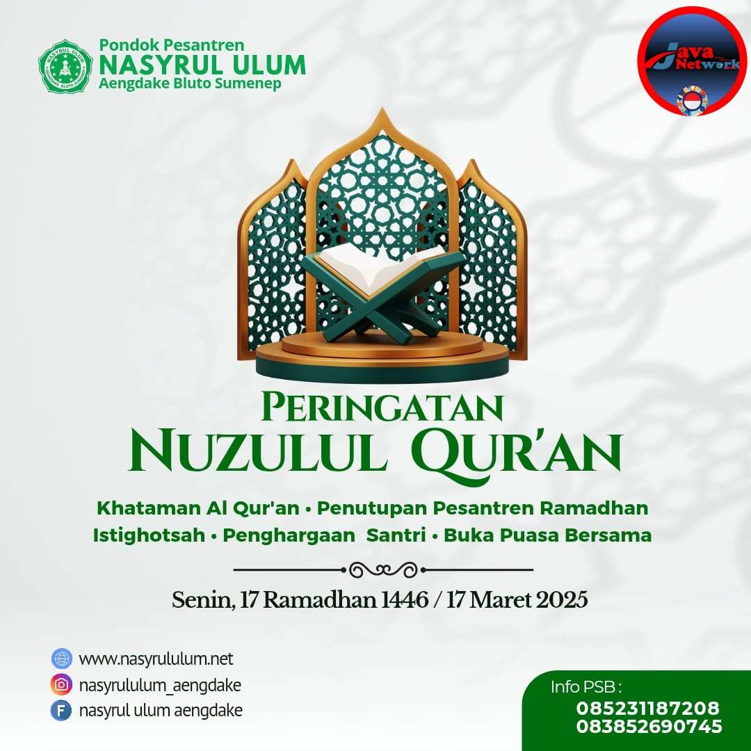 Pondok Pesantren Nasyrul Ulum Gelar Peringatan Nuzulul Qur’an dan Penutupan Pesantren Ramadhan 1446 H