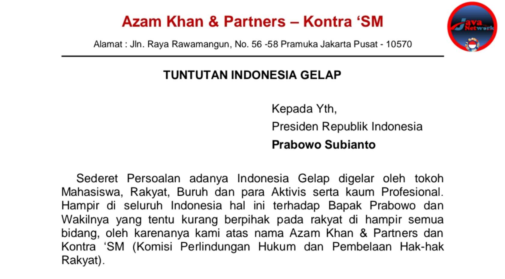 Gelombang Tuntutan Indonesia Gelap: Seruan Revolusi Hukum Menggema ke Istana