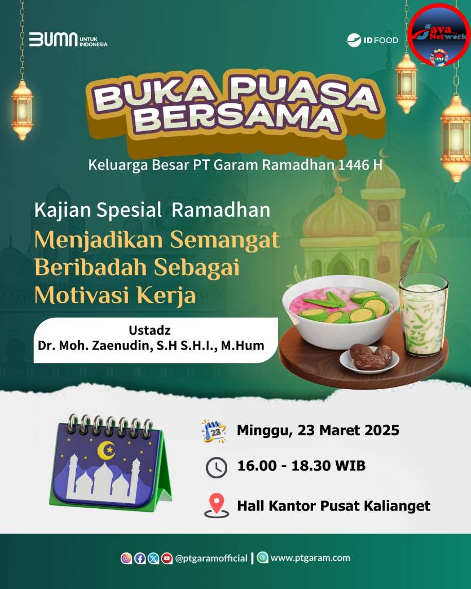 PT Garam Gelar Buka Puasa Bersama: Kajian Ramadhan Bersama Ketua PDM Sumenep Dr. Moh. Zaenudin