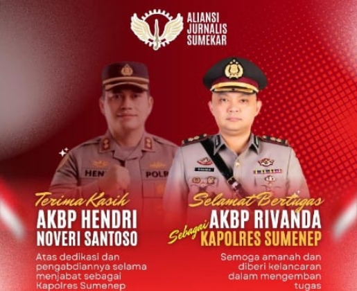 Estafet Komando, Simfoni Pengabdian: AKBP Rivanda Resmi Jabat Kapolres Sumenep Gantikan AKBP Hendri Noveri Santoso