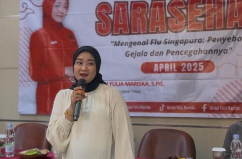 Legislator PDI-P Jatim Asal Sumenep Indriani Yuli Mariska Saat Di Acara Sarasehan Cegah Flu Burung