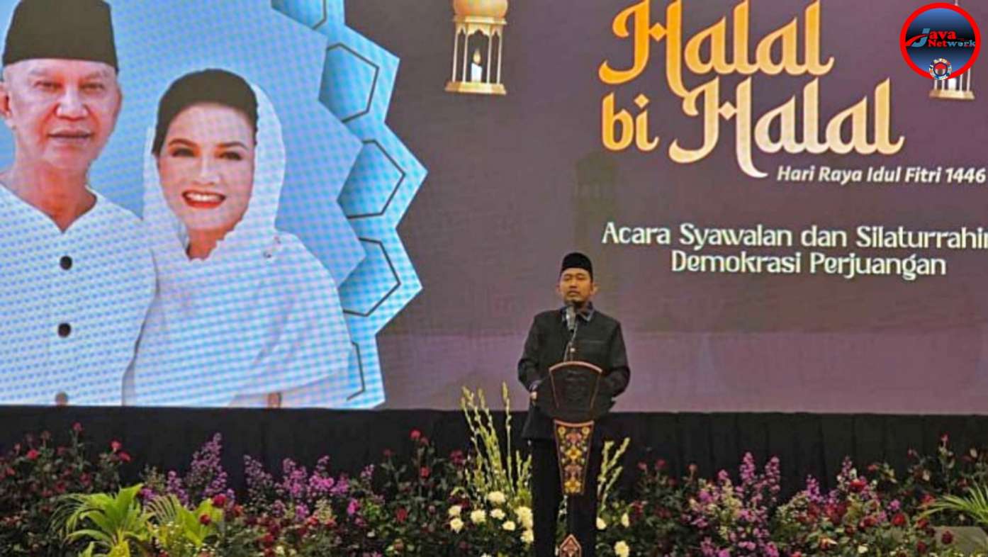 Bupati Sumenep Achmad Fauzi Wongsojudo Diacara Halal Bihalal dan Silaturahmi DPD PDI-P Jawa Timur di Hotel Mizye, Sabtu (05/04/2025)
