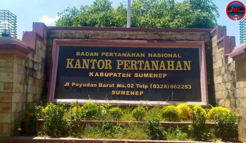 Kantor Badan Pertanahan Nasional Sumenep di Jalan Payudan Barat Desa Pabian Sumenep 