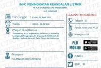 Pamflet Pemadaman Listrik Sementara Untuk Hari Besok Kamis 17 April 2025