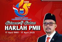 Pamflet Ucapan Ketua DPRD Kabupaten Sumenep H. Zainal Arifin SH di HUT PMII ke-65 Tahun 2025