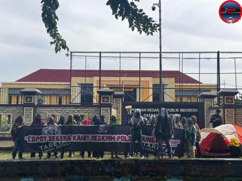 Suasana UNRAS Taretan Legal Justika di Mapolres Sumenep, Senin (21/04/2025)