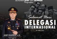 Pamflet Ucapan Selamat Refleksi Delegasi Internasional Kapolres Sumenep AKBP Rivanda SIK Bersama Jajaran yang Secara Resmi oleh Humas Polres Sumenep,  Jum'at (25/05/2025)