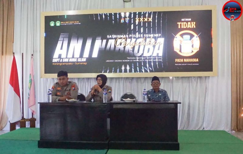 Kolaborasi dengan Satbinmas Polres Sumenep, SMPT Nurul Islam Karang Cempaka Gelar Pendidikan Anti Narkoba