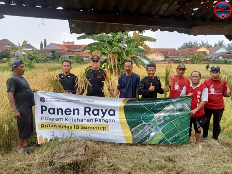 Rutan Sumenep dan Warga Binaan Saat Panen Raya Padi