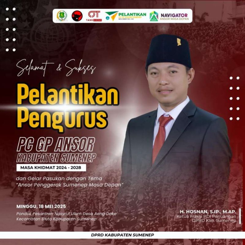 Pamflet Ucapan Ketua Fraksi PDI-P DPRD Sumenep H. Hosnan SIP, MAP