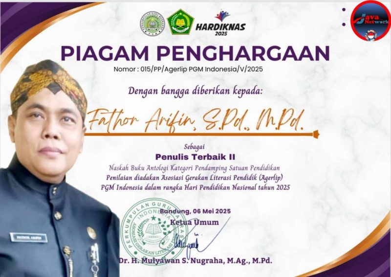 Gelorakan Madrasah Digital, Pengawas Kemenag Sumenep Raih Penghargaan Bergengsi Nasional