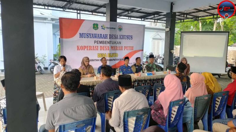 Suasana Pendirian Koperasi Merah Putih di Desa Bluto, Senin (19/05/2025)