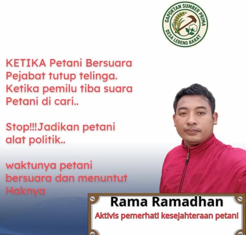 Pamflet Aktifis Pemerhati Kesejahteraan Petani Rama Ramadhan