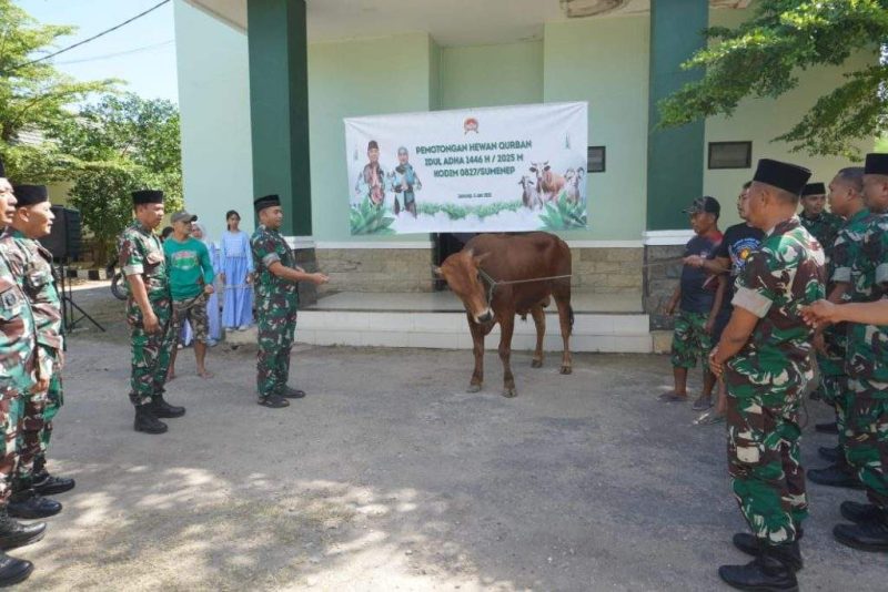 Kodim 0827/Sumenep Gelar Penyembelihan Hewan Kurban Peringati Idul Adha 1446 H