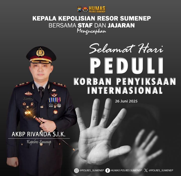 Polres Sumenep Peringati Hari Internasional untuk Korban Penyiksaan: Wujud Kepedulian terhadap Hak Asasi Manusia