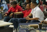 Sekretaris Daerah (Sekda) Kabupaten Sumenep Ir. H. Edy Rasyadi Bersama Ketua KONI Abdul Kadir Al-Mahdaly Yang Menghadirinya Porprov Jatim di Malang Raya