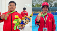 Atlet Judo Aljupri dan Atlet Renang Ajeng Ayu Syarifah