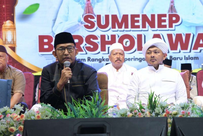 Bupati Sumenep Achmad Fauzi Wongsojudo di Acara Sumenep Bersholawat