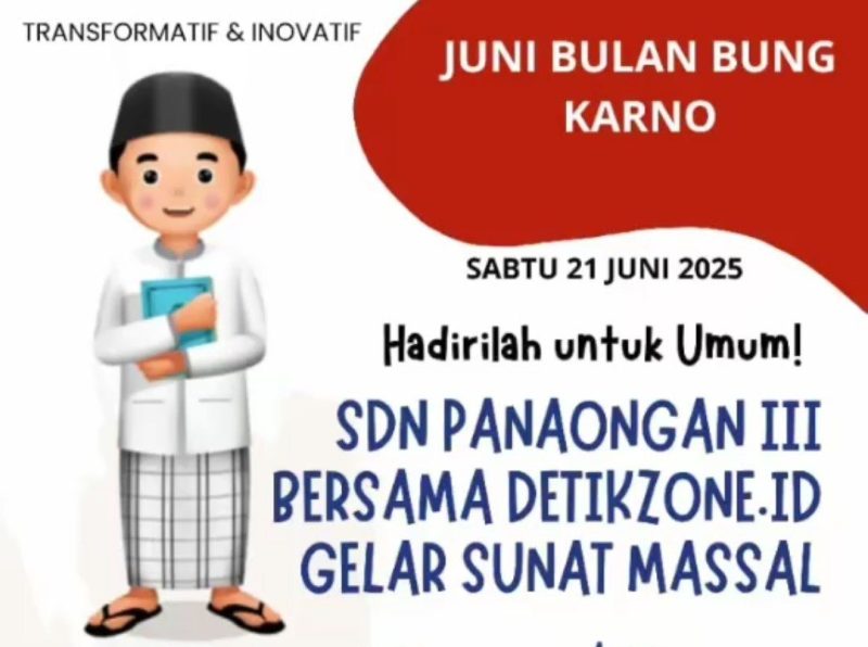 Pamflet Kegiatan Kolaborasi Antara SDN Panaongan III Pasongsongan Dan Media Online Detikzone dan Beberapa Media Lainnya 