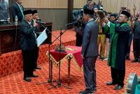 Ketua DPRD Sumenep Lantik Hairul Anam sebagai Anggota DPRD Lewat Mekanisasi PAW, Senin (28/07/2025)