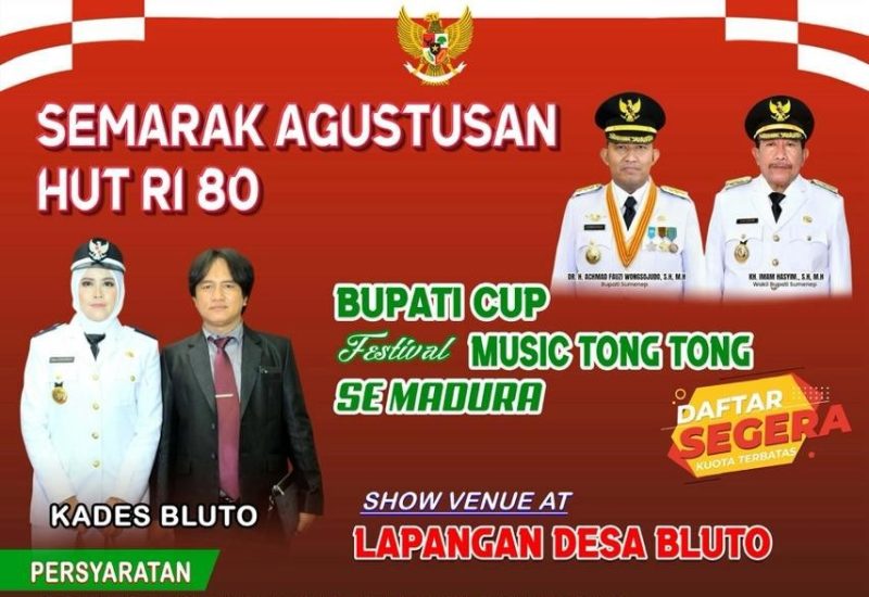 Pamflet Festival Musik Tong-Tong Bupati Cup 2025