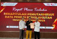 Kepala Rutan Sumenep Heri Sutriadi Saat Menghadiri Rapat Pleno KPU Sumenep