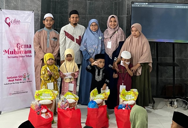 Santunan Anak Yatim Sisterfillah Bersama Binar JHS Berjalan Meriah dan Haru