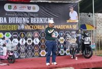 Kepala Disbudporapar Kabupaten Sumenep H. Moh. Iksan, SPd MT Membuka Lomba Burung Berkicau Piala Bupati Sumenep 2025