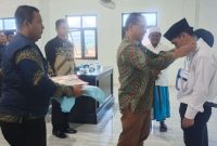Sekretaris Disnaker Sumenep dr. Kusmuni mewakili Kadisnaker Saat Membuka Pelatihan di BLK Ponpes Nurul Islam Karang Cempaka Bluto, Kamis (10/07/2025)