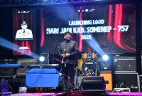 Bupati Sumenep Achmad Fauzi Wongsojudo Saat Memberikan Sambutan Peluncuran Logo 757 Hari Jadi Kabupaten Sumenep 