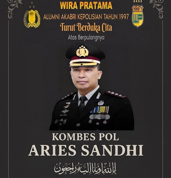 Pamflet Ucapan Bela Sungkawa Kombes Pol Aries Sandi