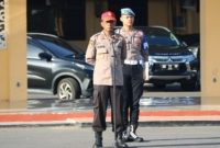 Ka. SPN Polda Babel Kombes Pol Nourul Hidayat SIK, MH Saat Pimpin Apel Jam Pimpinan di Polda Babel Beberapa Waktu Lalu 