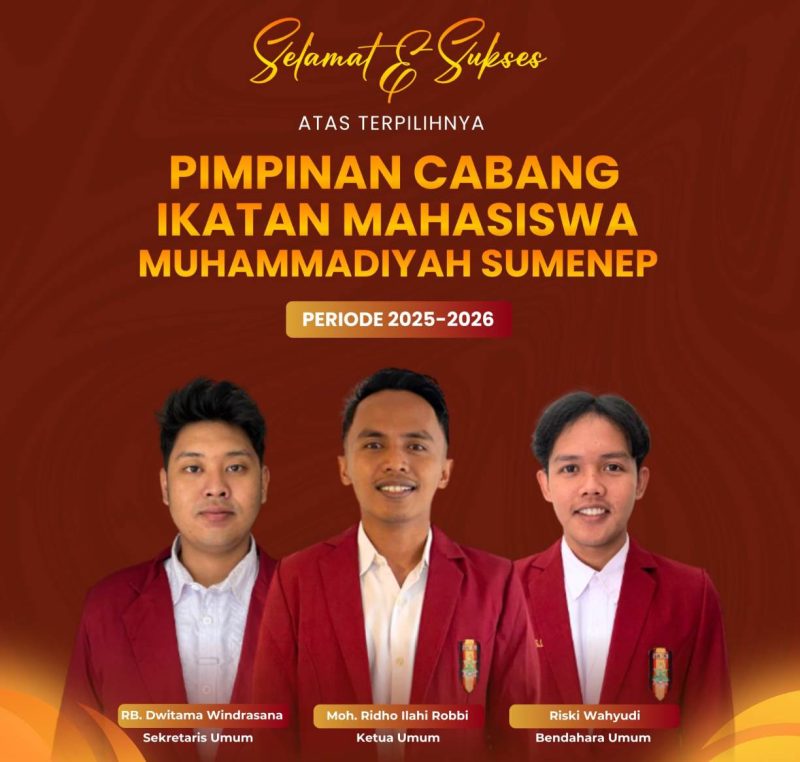 Moh. Ridho Ilahi Robbi Resmi Pimpin IMM Sumenep 2025-2026, Usung Visi Progresif dan Inklusif