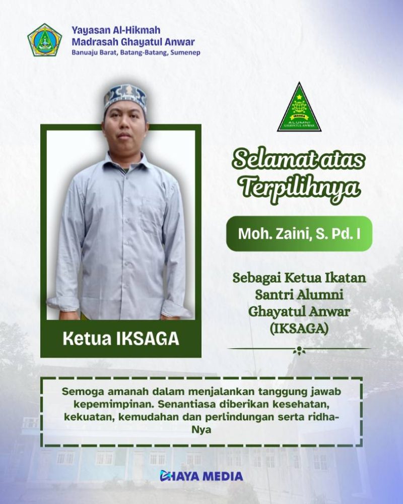 Jumat Berkah, IKSAGA Lahirkan Nahkoda Baru: Moh. Zaini Siap Majukan Ghayatul Anwar