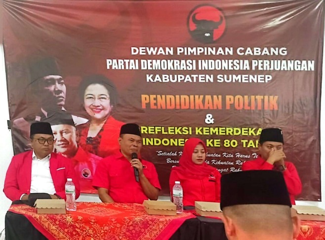 Kobarkan Semangat Nasionalisme, DPC PDI Perjuangan Sumenep Gelar Upacara HUT ke-80 RI dan Refleksi Kemerdekaan