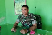 Danramil Kota Sumenep Kapten CZI Acep Kusnadi saat ditemui di ruang kerjanya, Jum'at (01/08/2025)