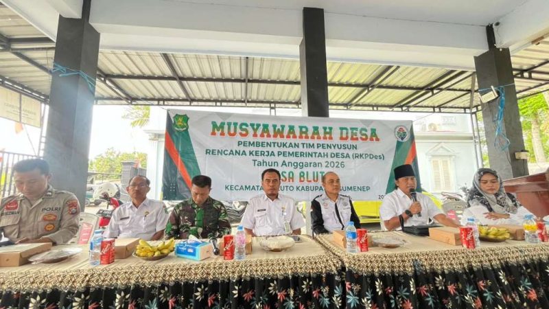 Musdes Kecamatan Bluto Bersama Anggota DPRD PKB Dorong Pemberdayaan Pemerintah Desa,