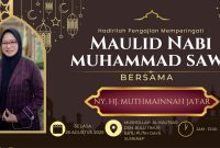 Pamflet Peringatan Maulid Nabi Muhammad SAW di Desa Batuputih Daya Kecamatan Batuputih oleh Penceramah Nyai Mutmainah Jakfar 