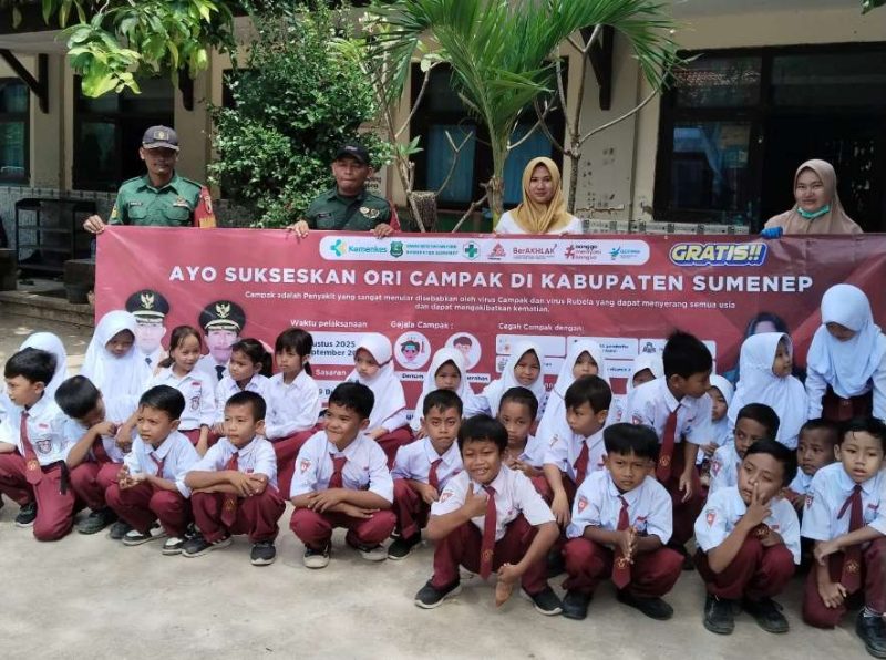 Gencarkan Imunisasi, PKM Legung Timur Ajak Siswa Sumenep Sukseskan ORI Campak 2025