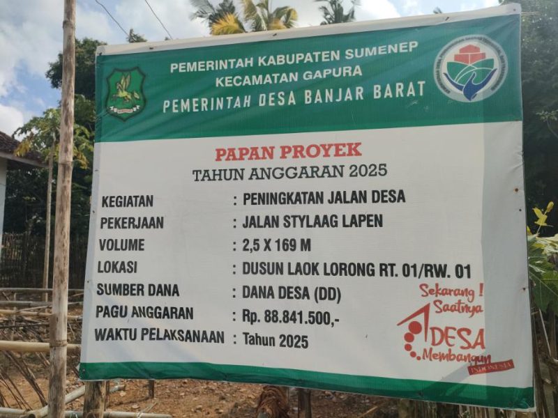 DD untuk Jalan Desa: Banjar Barat Tingkatkan Akses Warga Bukti Transparansi dan Manfaat Nyata