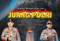 Kapolres Sumenep AKBP Rivanda S.I.K bersama Wakapolres Sumenep Kompol Masyhur Adi S.I.K menyampaikan pesan moral yang kuat: Hari Juang Polri
