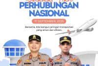 Pamflet Ucapan Selamat HARHUBNAS 2025 oleh Kapolres dan Wakapolres Sumenep Beserta Jajaran