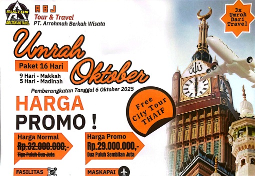 Sultan ABJ Tour Luncurkan Paket Umrah Oktober 2025, Ketua ISSITA Sumenep: Ini Dakwah Luar Biasa