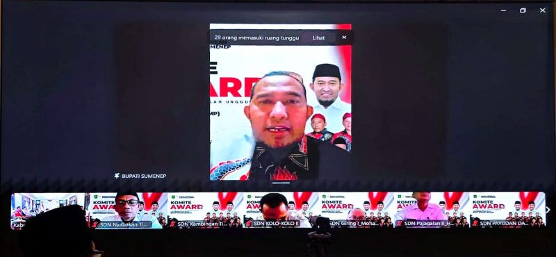 Bupati Sumenep Achmad Fauzi Wongsojudo di peluncuran Komite Award Piala Bupati 2025, diresmikan secara virtual dari Rumah Dinas Bupati pada Rabu (10/9/2025).