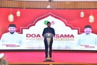 Bupati Sumenep Achmad Fauzi Wongsojudo Saat Memberikan Sambutan di Acara Doa Bersama Untuk Keselamatan Bangsa Indonesia di Pendopo Agung Keraton Sumenep, Selasa (02/09/2025)