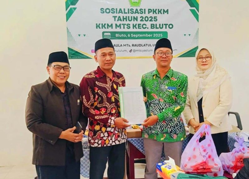 29 Kepala MTs se-Kecamatan Bluto Hadiri Sosialisasi PKKM 2025, Fathor Arifin Beberkan Empat Komponen Penilaian
