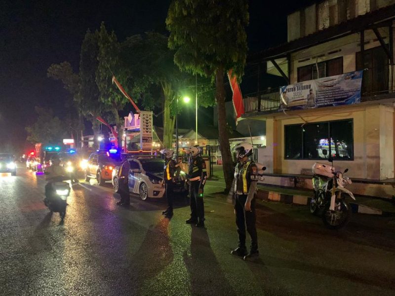 Suasana Patroli Skala Besar Digelar Polres Sumenep 